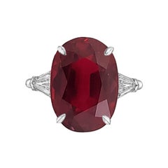 Emilio Jewelry 3.50 Carat Certified Vivid Red Pigeons Blood Ruby Ring