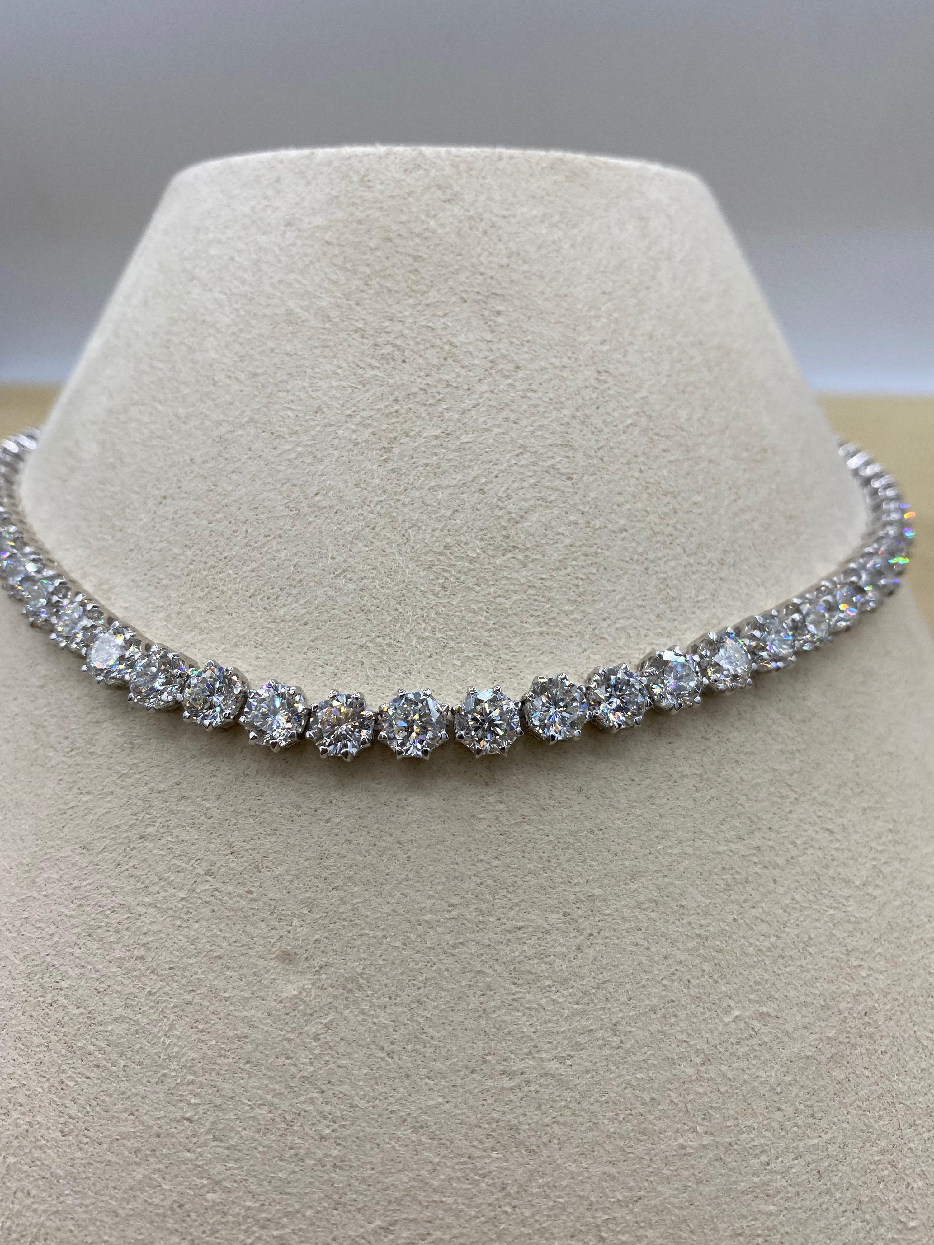 Emilio Jewelry 36.00 Carat Octagon Cut Diamond Choker Necklace 5