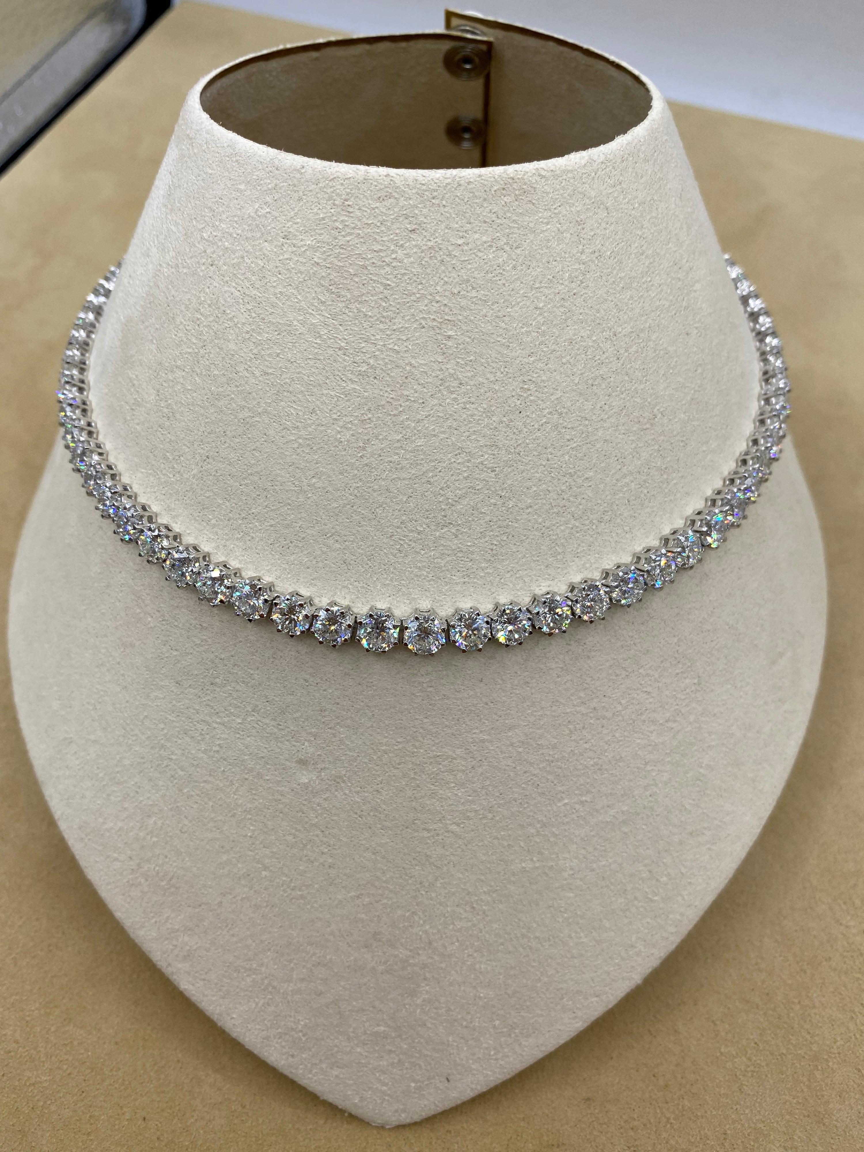 Emilio Jewelry 36.00 Carat Octagon Cut Diamond Choker Necklace For Sale ...