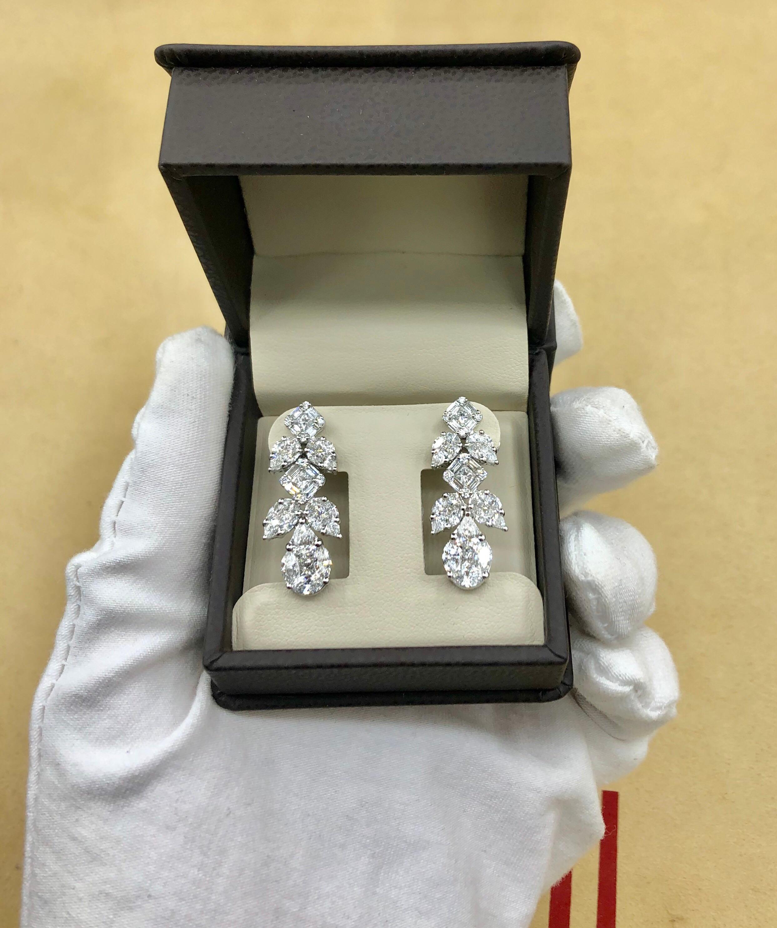 Women's Emilio Jewelry 3.73 Carat Diamond Drop Earrings