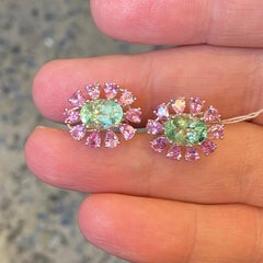 Emilio Gioielli Orecchino con zaffiro rosa Paraiba naturale da 3,84 carati