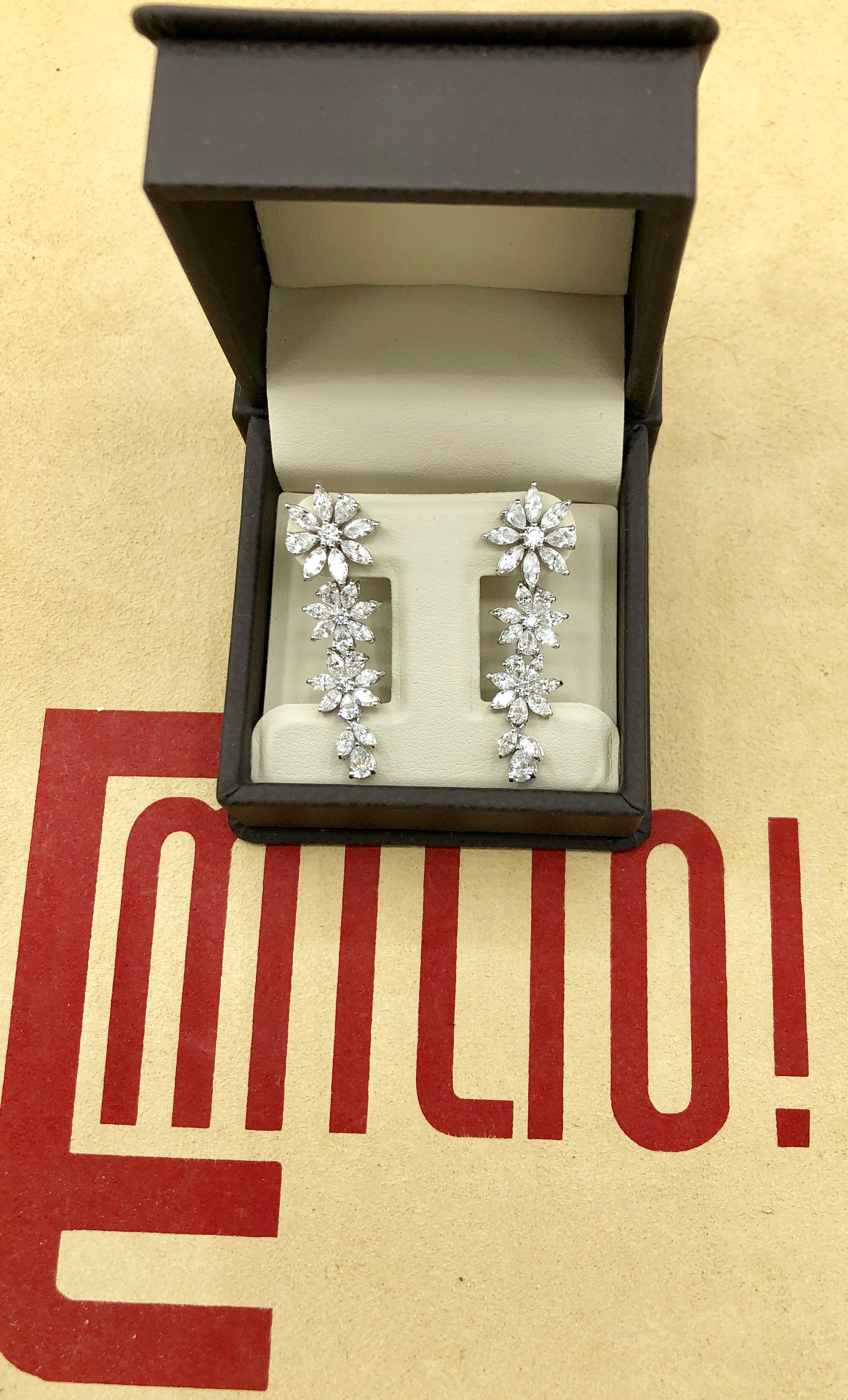 Emilio Jewelry 3.86 Carat Marquise Diamond Earring 1