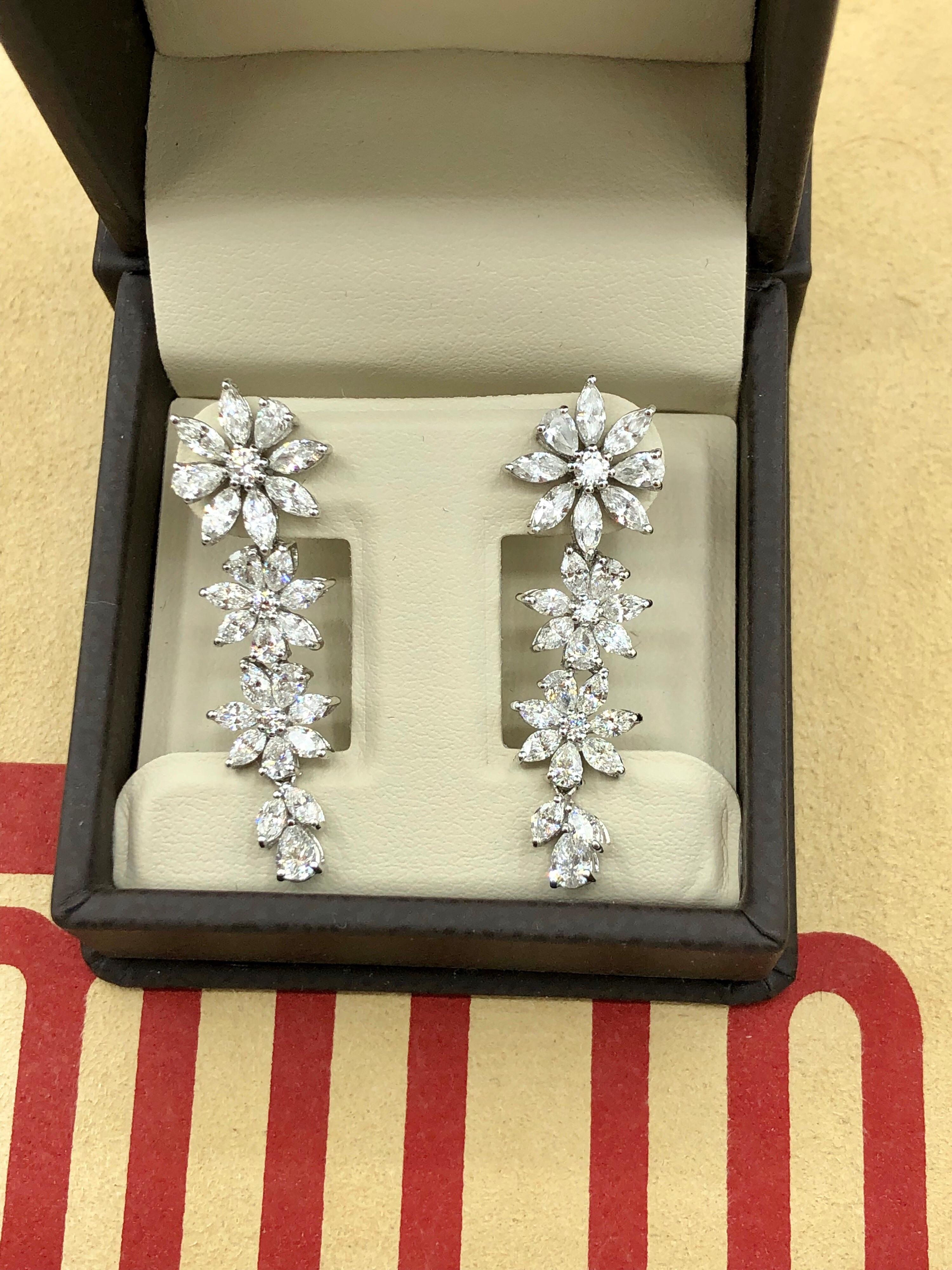 Emilio Jewelry 3.86 Carat Marquise Diamond Earring 2