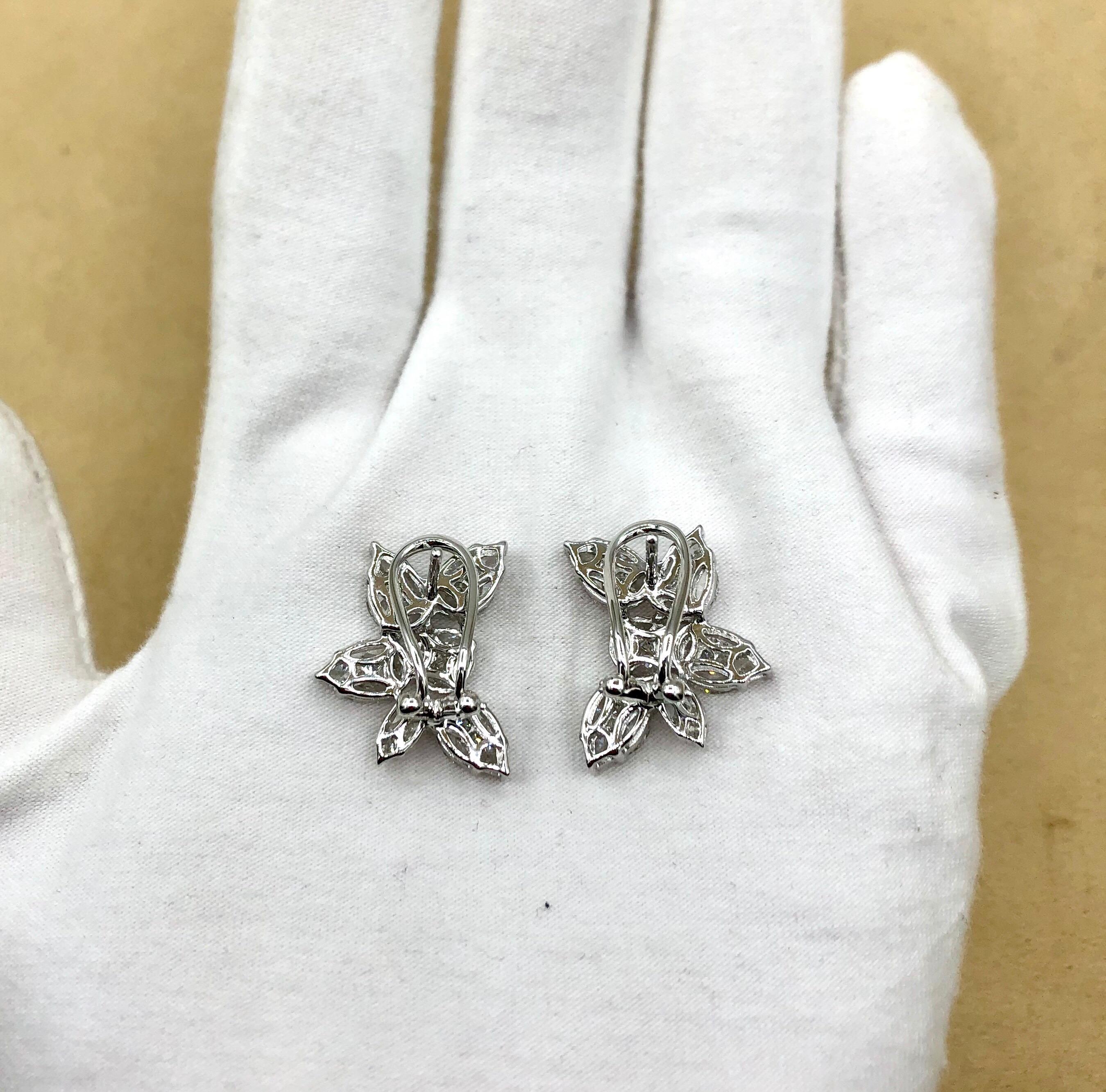 Emilio Jewelry 3.89 Carat Fancy Cut Diamond Earrings 8