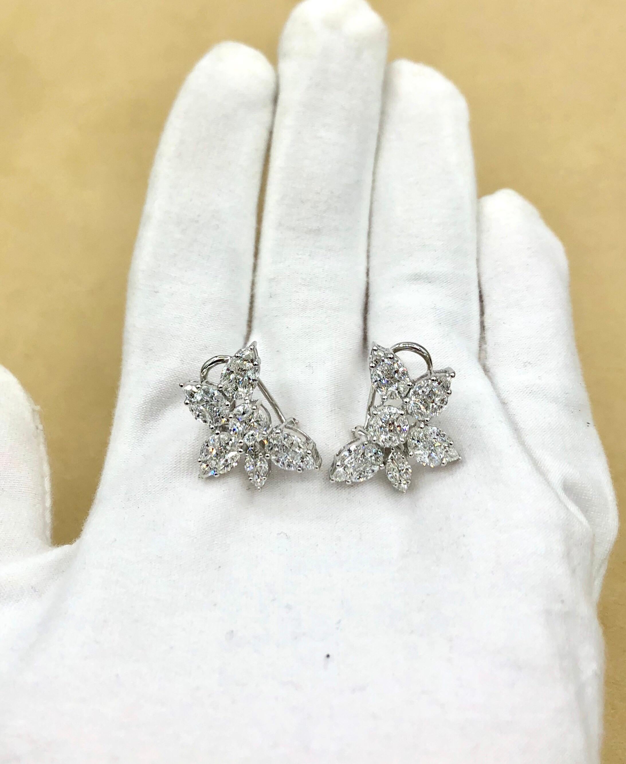 Emilio Jewelry 3.89 Carat Fancy Cut Diamond Earrings 9