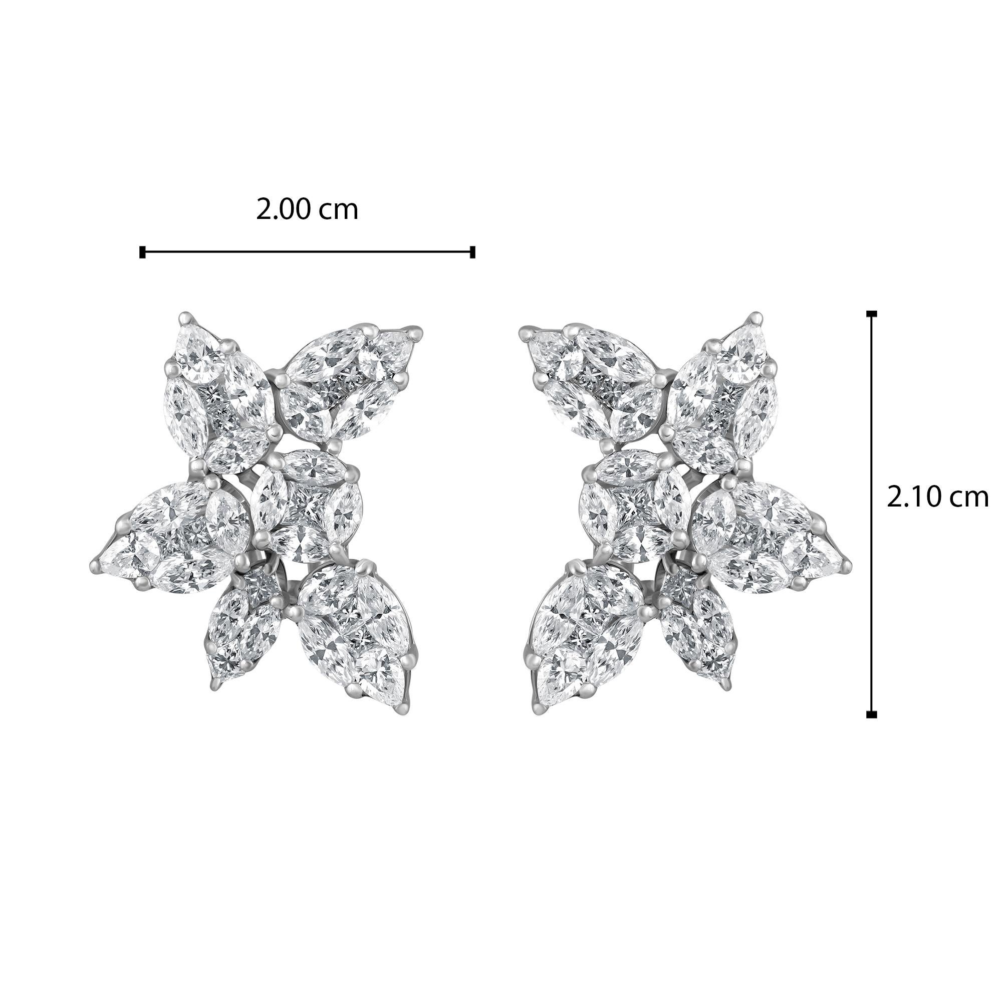 Emilio Jewelry 3.89 Carat Fancy Cut Diamond Earrings 11