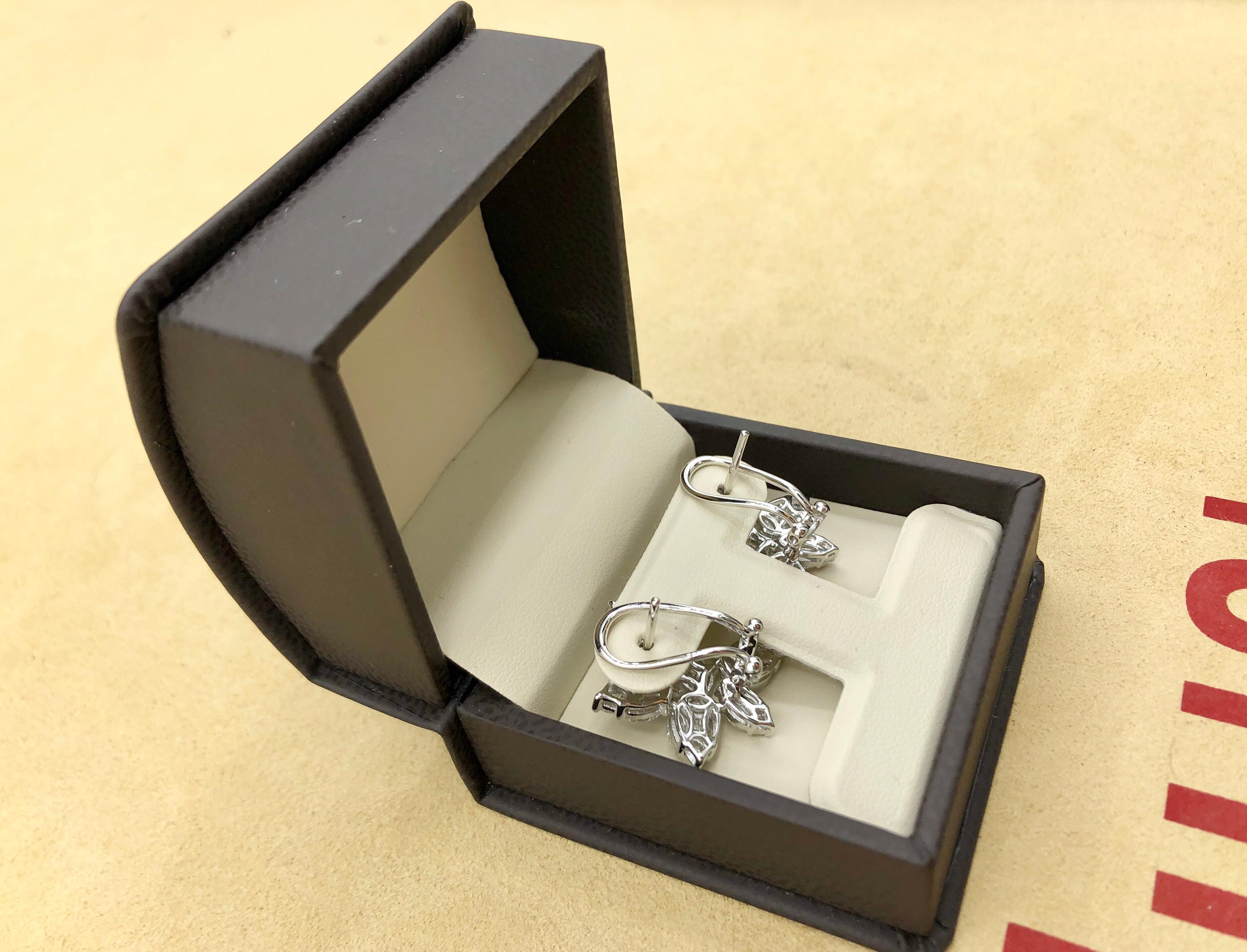 Emilio Jewelry 3.89 Carat Fancy Cut Diamond Earrings 3