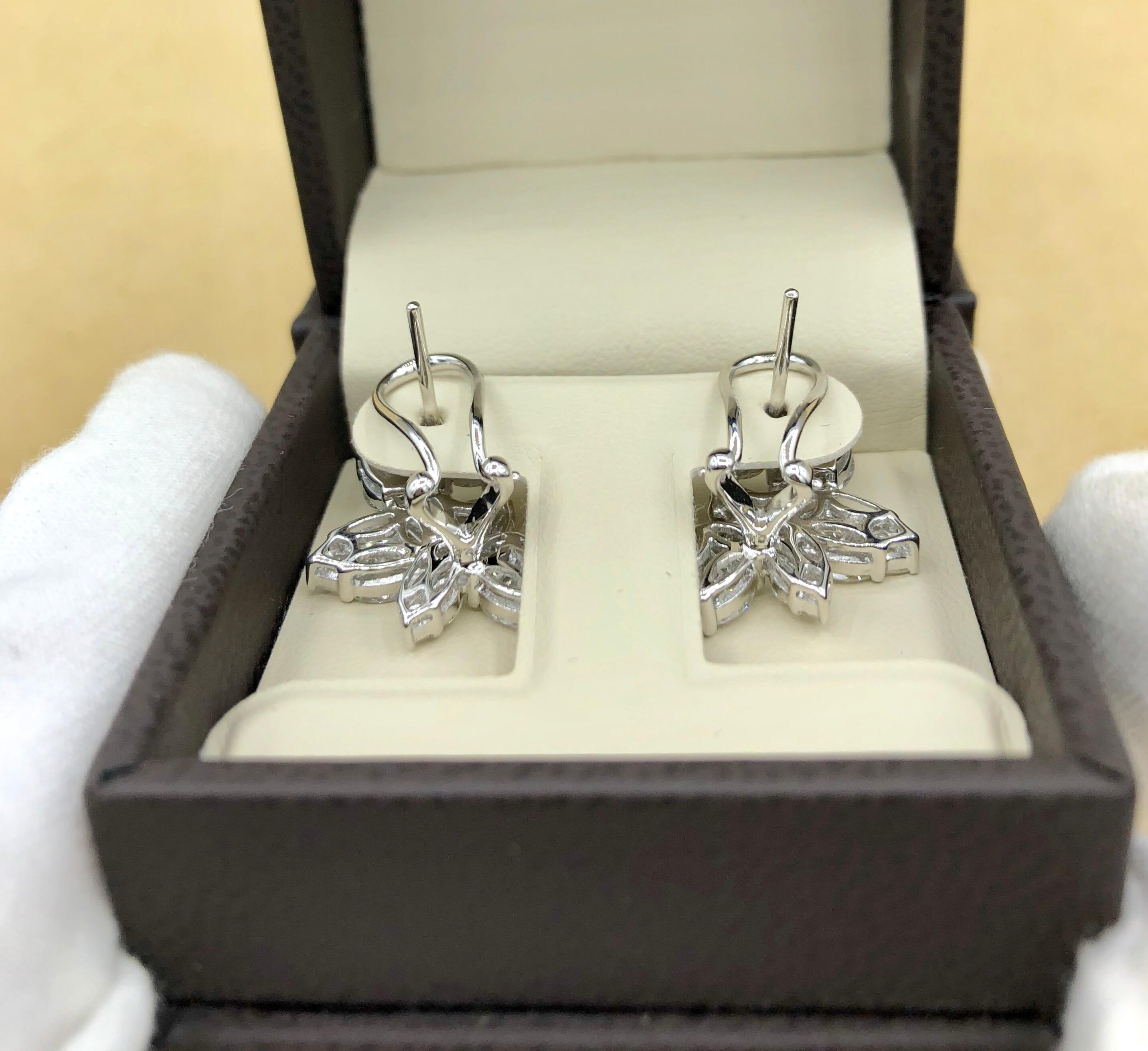 Emilio Jewelry 3.89 Carat Fancy Cut Diamond Earrings 4