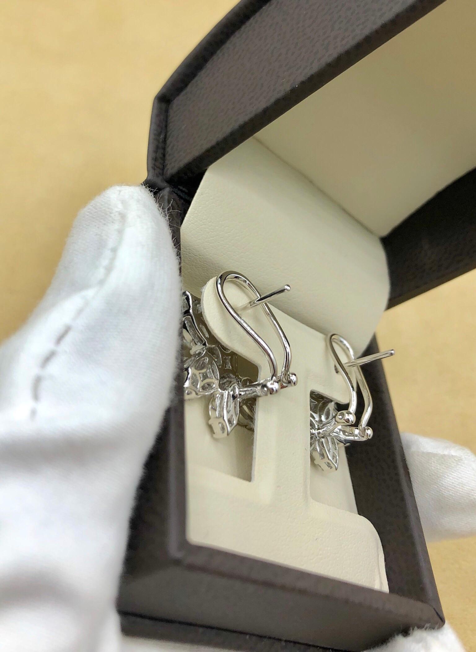 Emilio Jewelry 3.89 Carat Fancy Cut Diamond Earrings 5