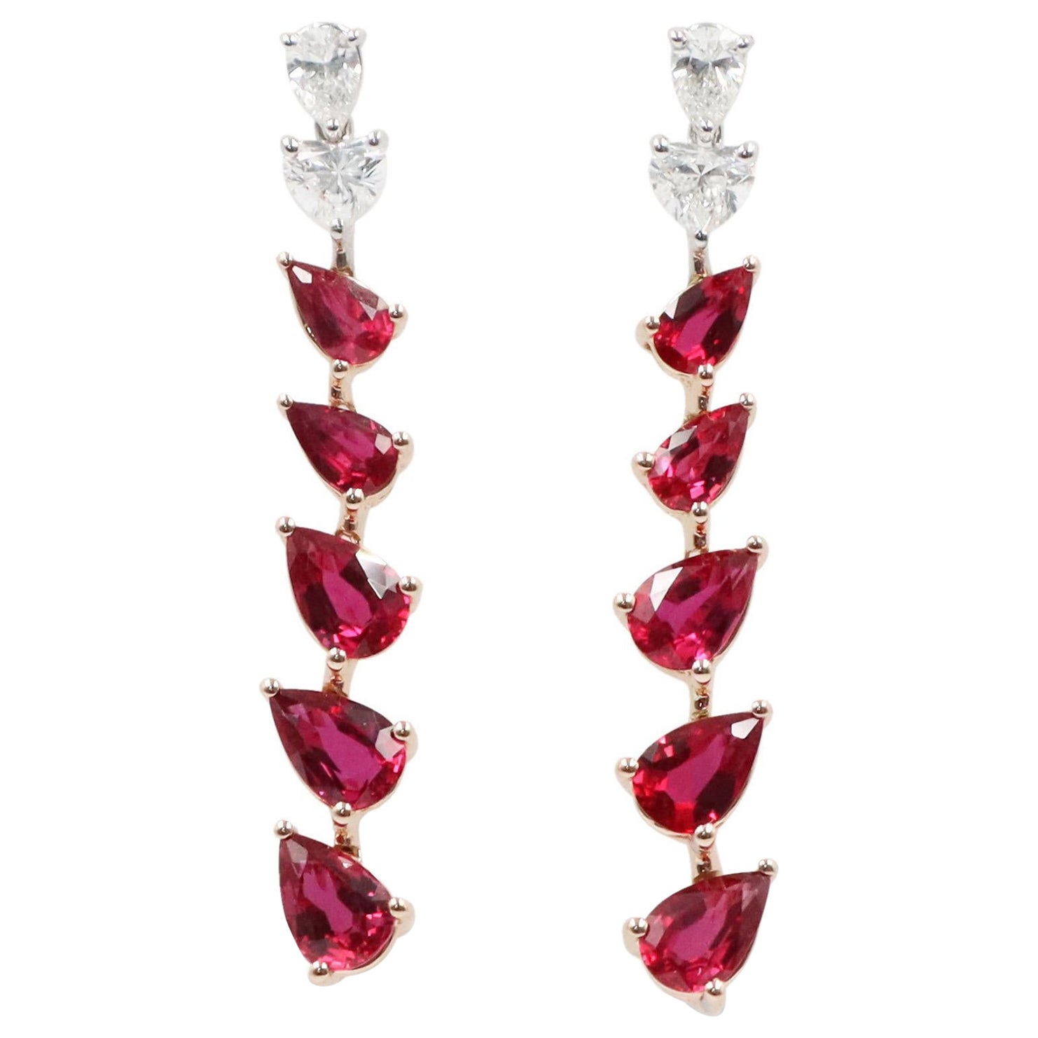 Emilio Jewelry - Boucle d'oreille diamant rubis 3,95 carats