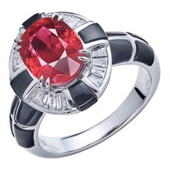 Emilio Jewelry 4.00 Carat Unheated Pigeons Blood Vivid Red Ruby Ring