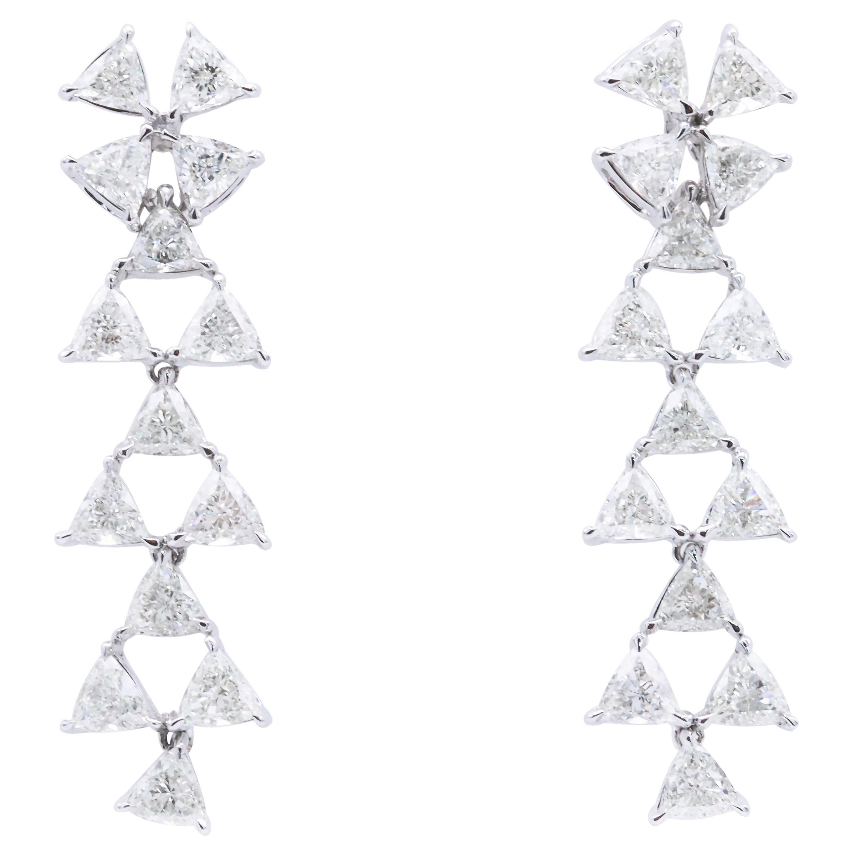 Emilio Jewelry, boucles d'oreilles en diamants taille brillant de 4,15 carats