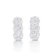 Emilio Jewelry 4.56 Carat Fancy Cut Diamond Huggies