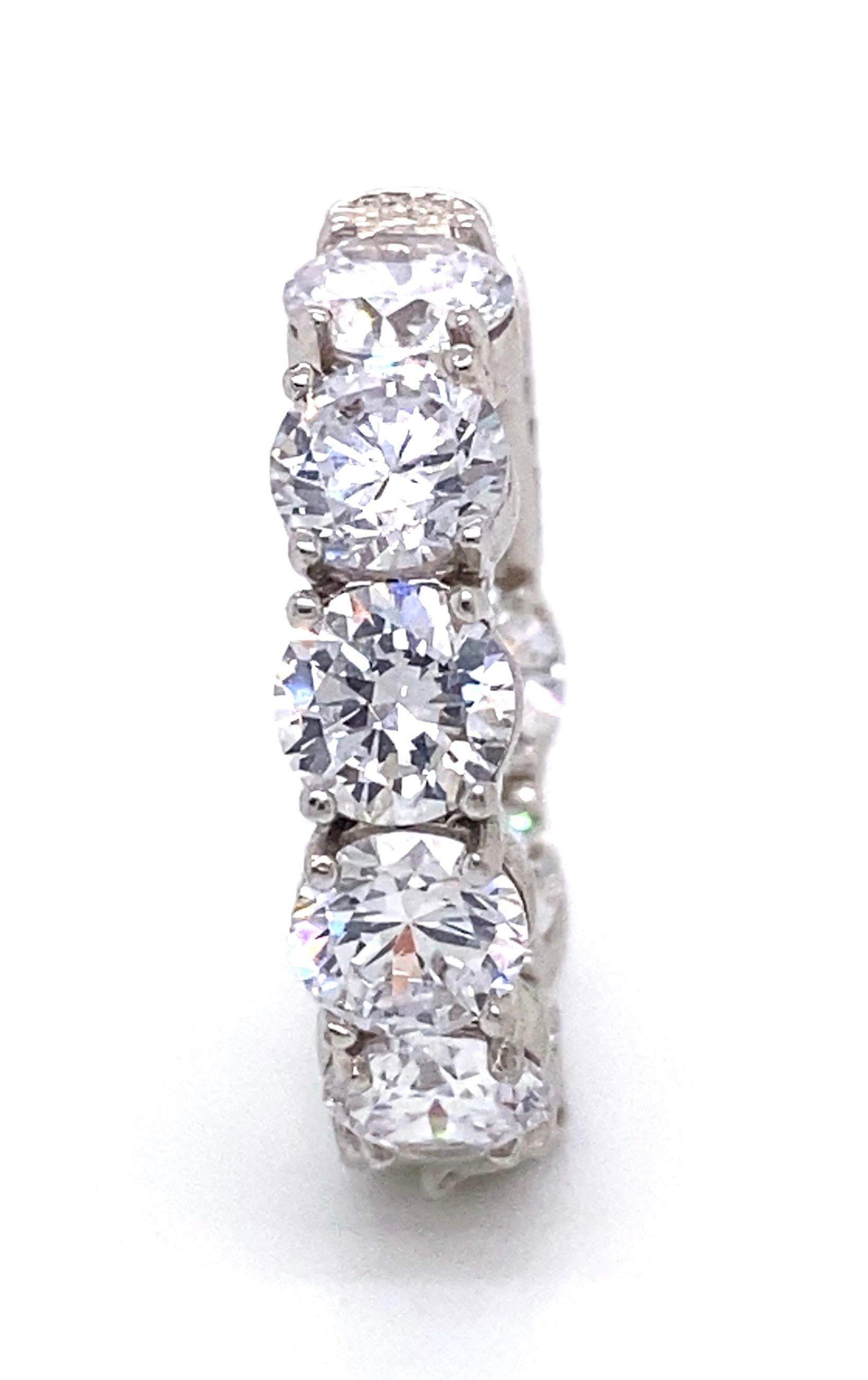 Women's or Men's Emilio Jewelry .50 Carat Each Diamond Hoop Earrings