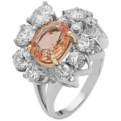 Emilio Jewelry 5.05 Carat Orange Sapphire Ring