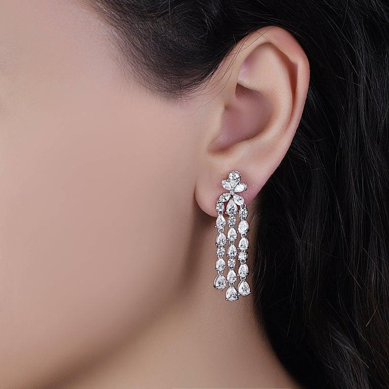 Emilio Jewelry 5,39 Karat birnenförmige Diamanttropfen Damen im Angebot