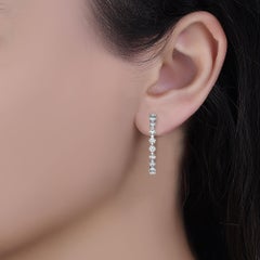 Emilio Jewelry 5.40 Carat Single Prong Hoop Earring