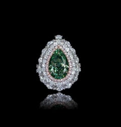 Emilio Jewelry 5.50 Carat GIA Certified Fancy Greenish Yellow Diamond Ring