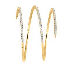 Emilio Jewelry 5.87 Carat Stretchable Yellow Gold Cuff