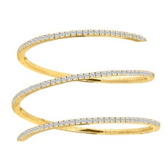 Emilio Jewelry 5.87 Carat Stretchable Yellow Gold Cuff