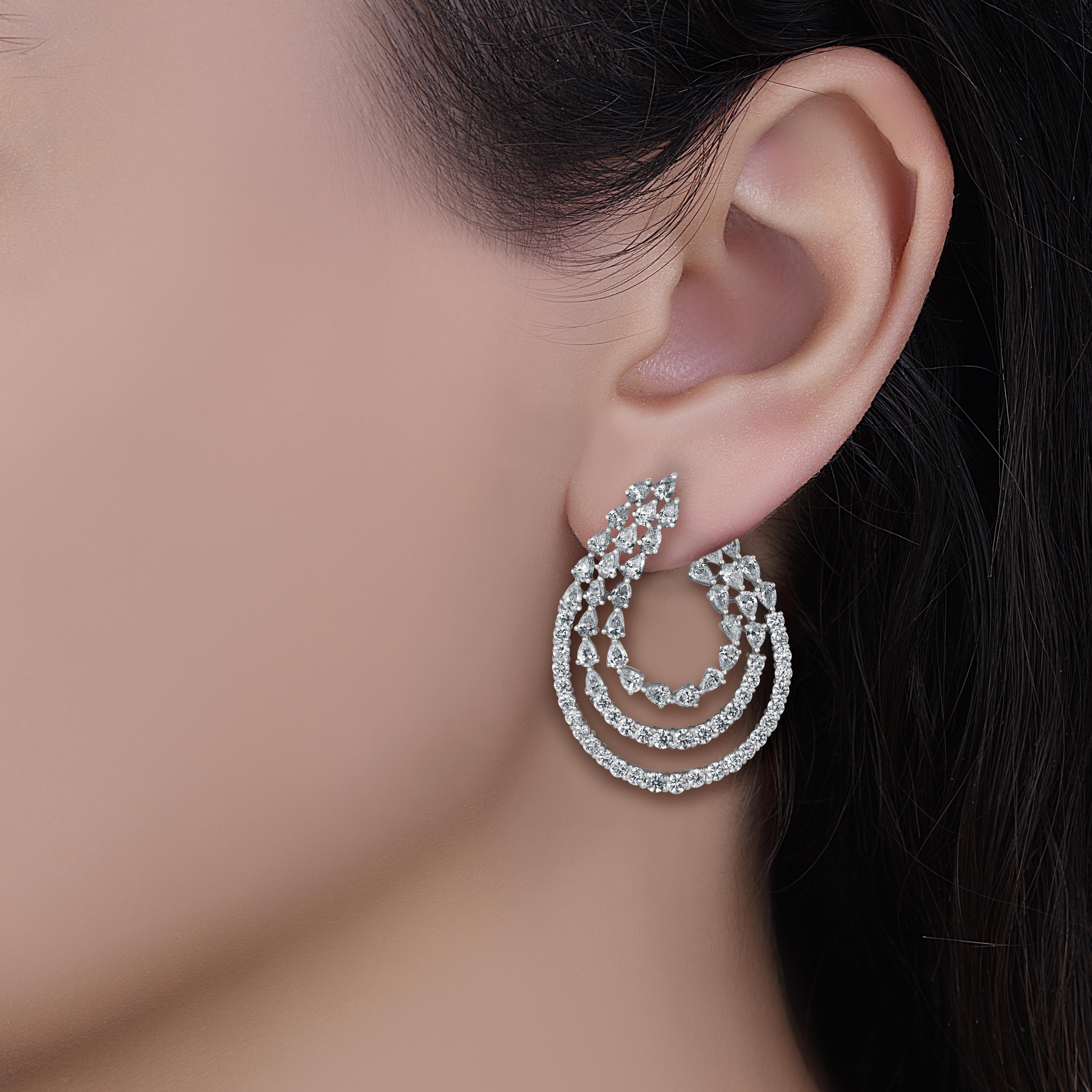 Emilio Jewelry 5.92 Carat Diamond Earrings 6