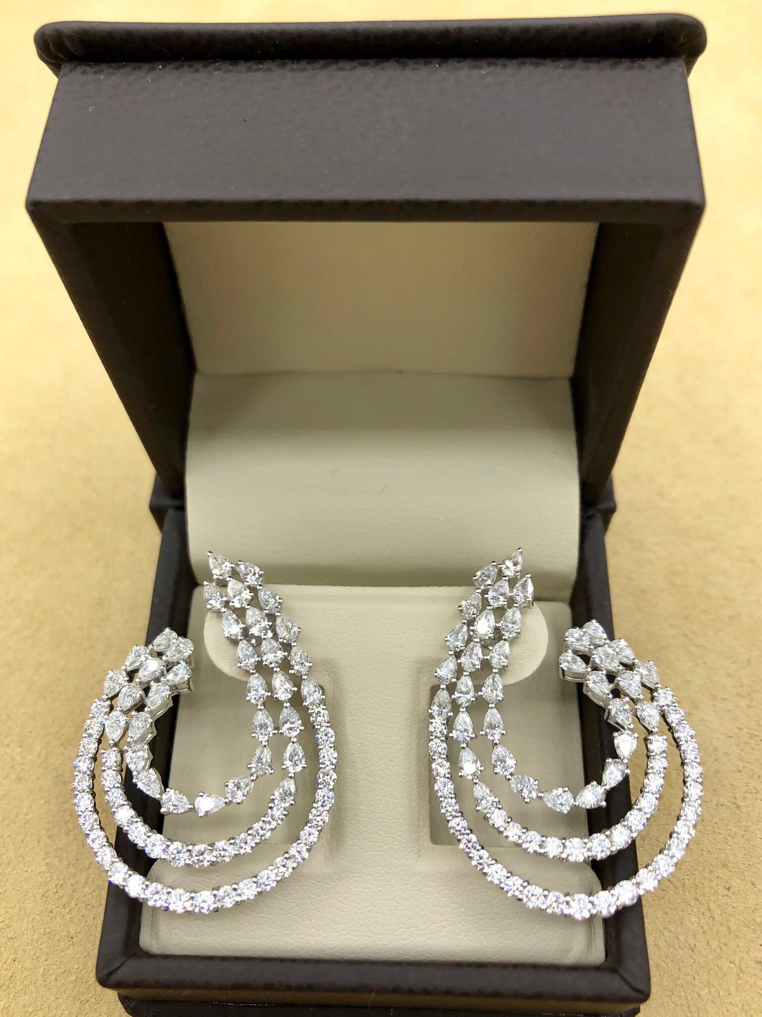 Emilio Jewelry 5.92 Carat Diamond Earrings In New Condition In New York, NY