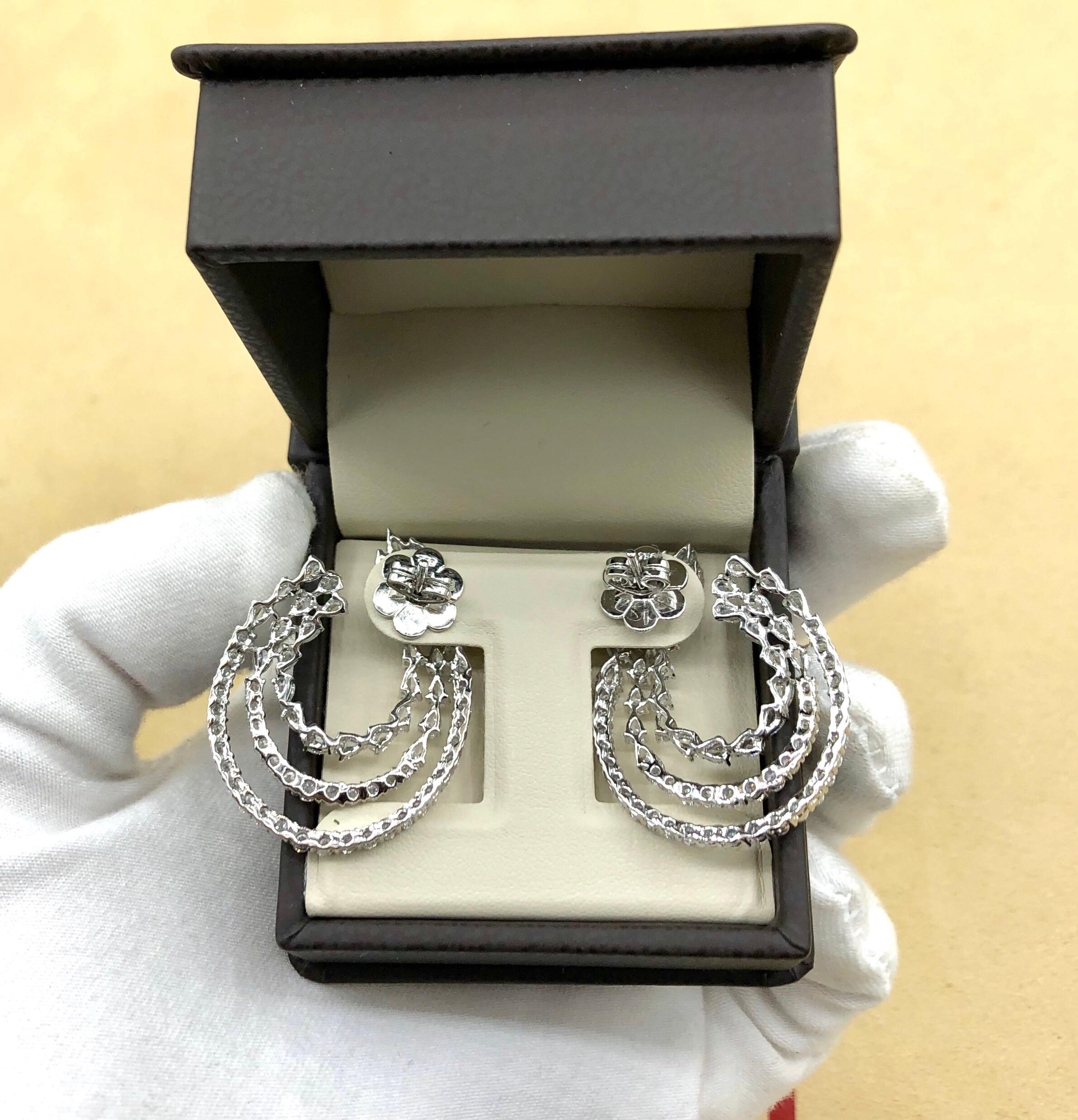 Emilio Jewelry 5.92 Carat Diamond Earrings 1