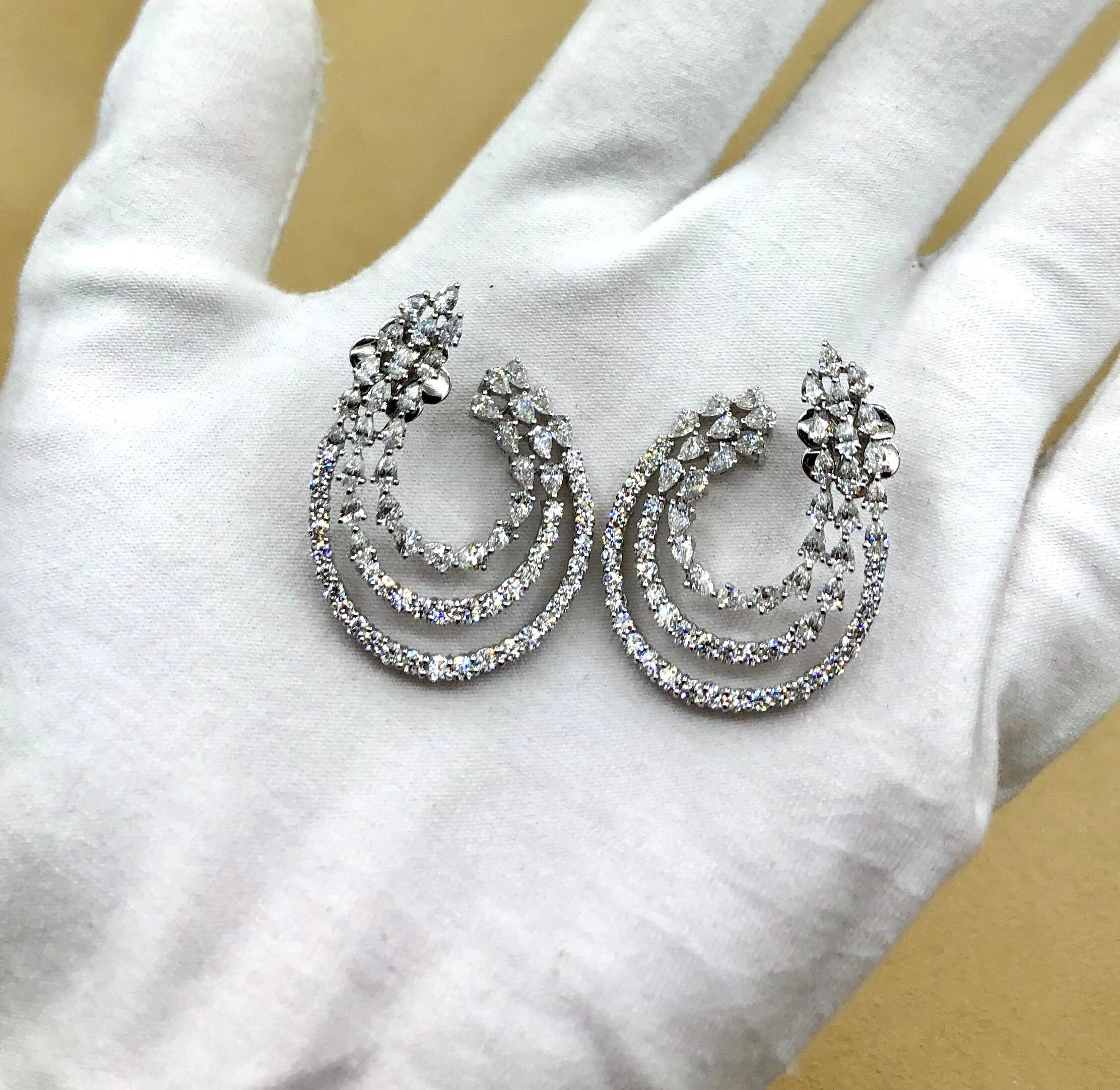Emilio Jewelry 5.92 Carat Diamond Earrings 3