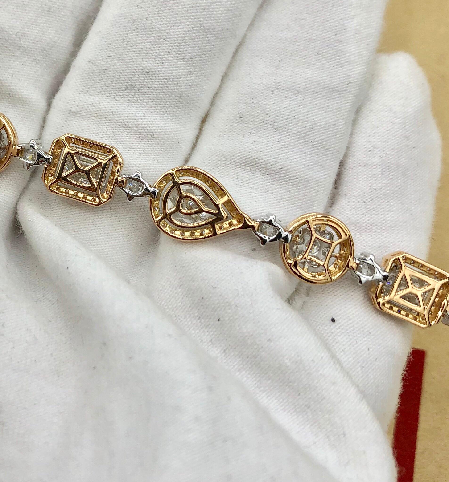 Emilio Jewelry 5,92 Karat Ausgefallenes Diamantarmband im Angebot 12