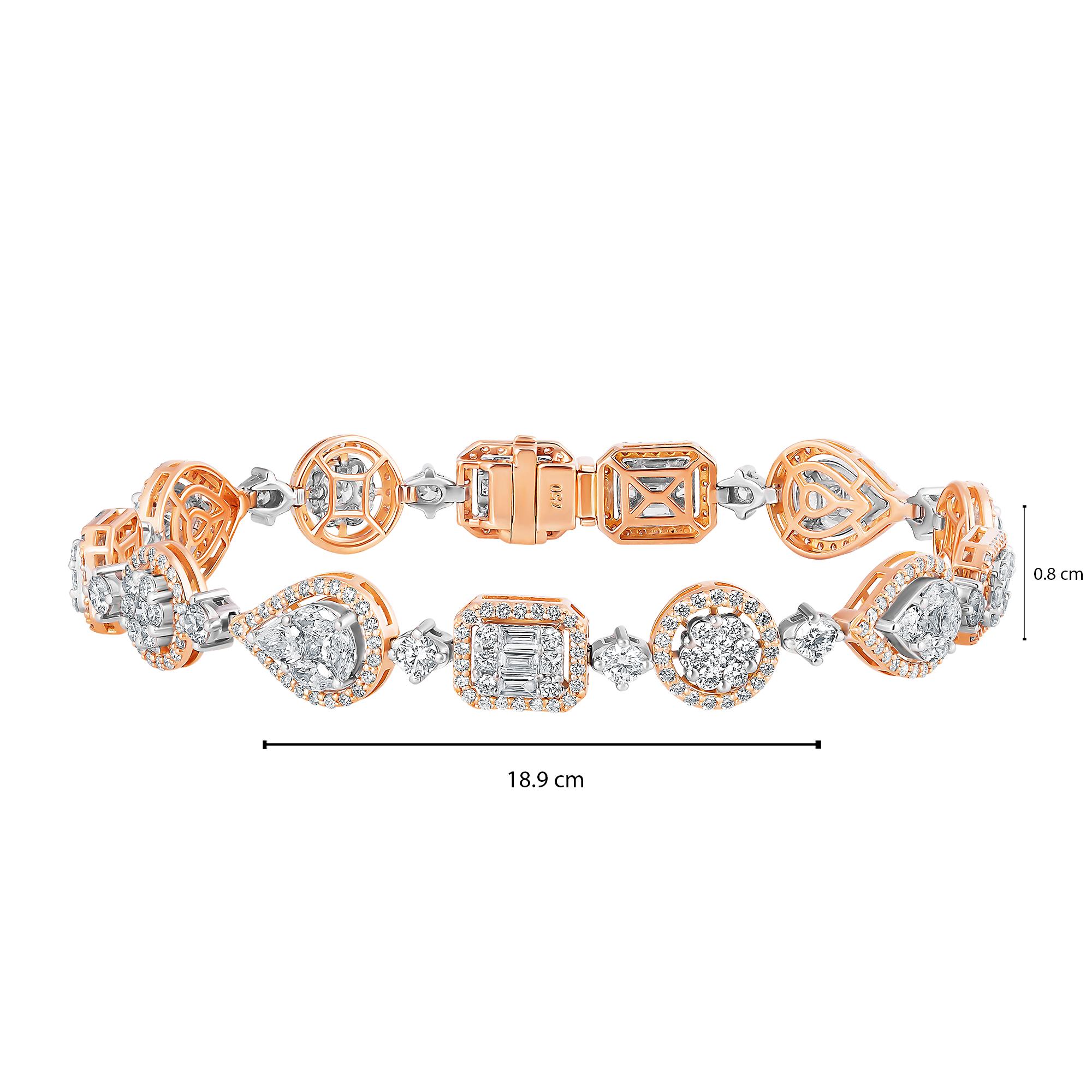 Emilio Jewelry 5,92 Karat Ausgefallenes Diamantarmband im Angebot 15