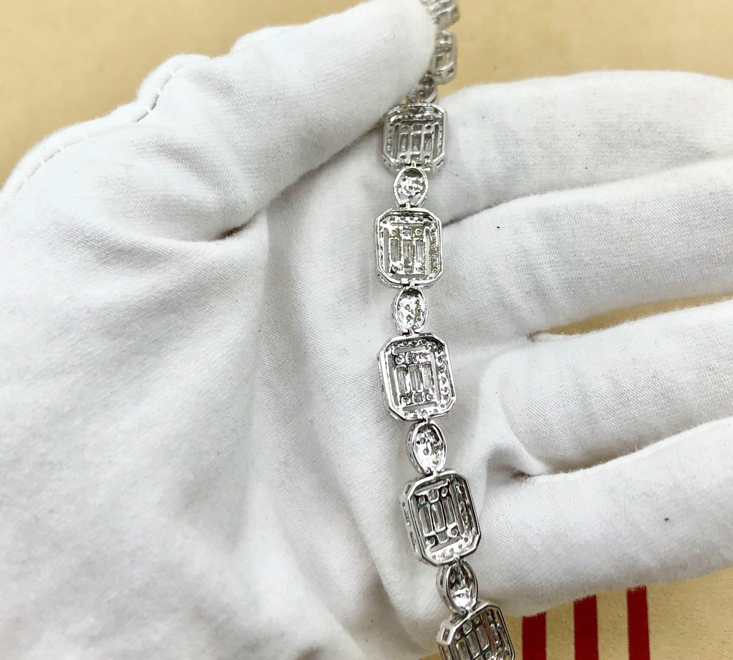 Emilio Jewelry 6.07 Carat Fancy Diamond Bracelet 7