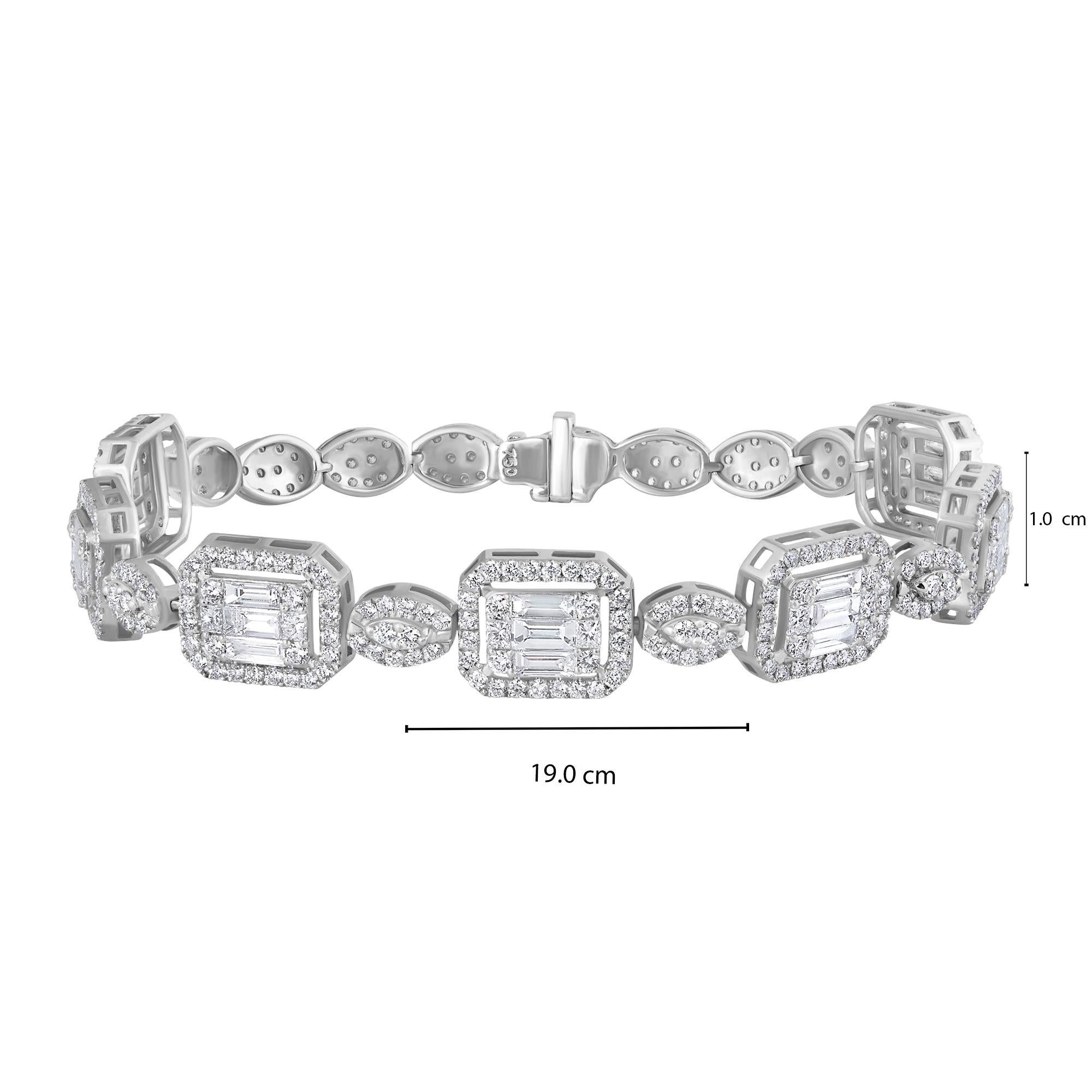 Emilio Jewelry 6.07 Carat Fancy Diamond Bracelet 8