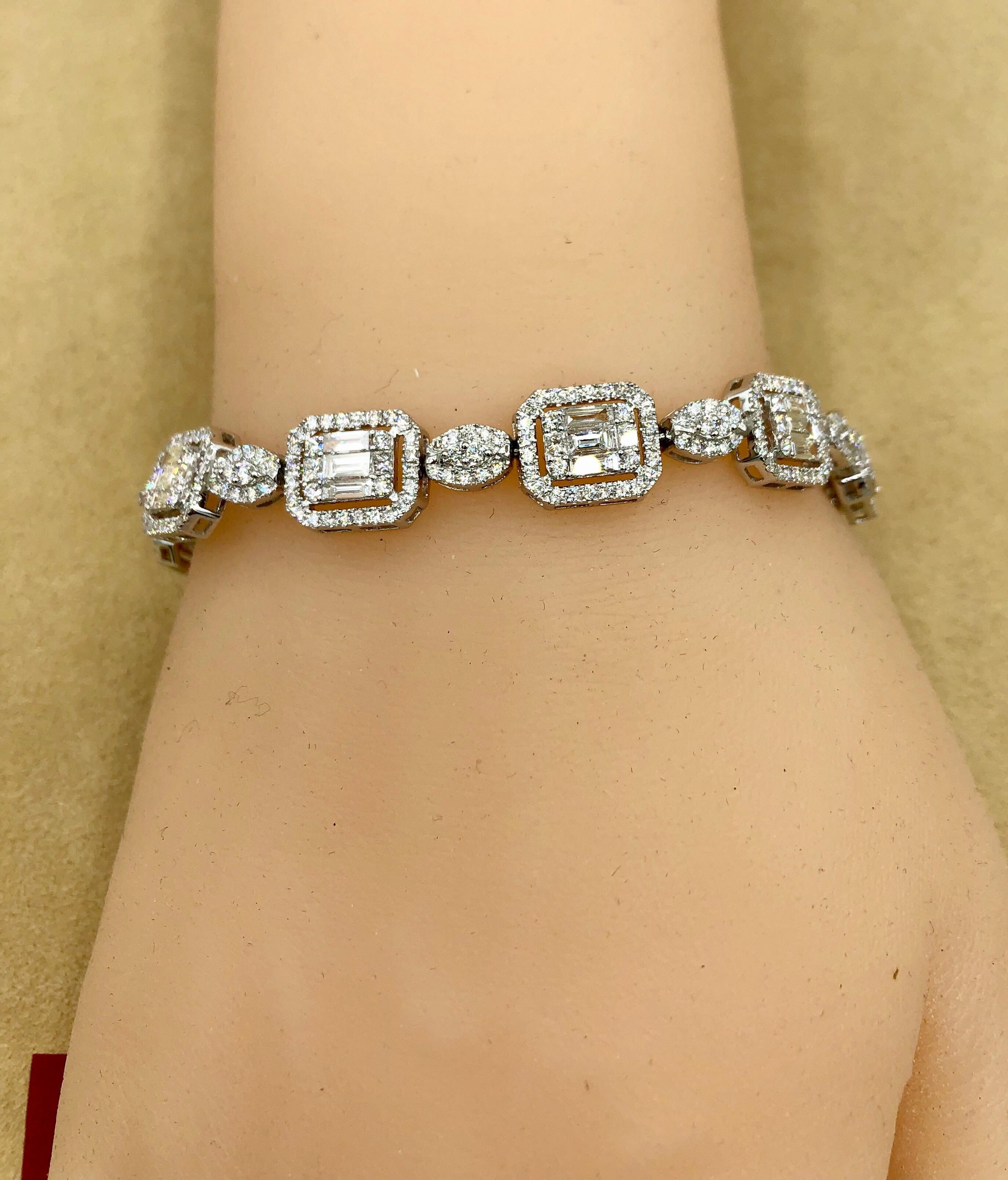 Emilio Jewelry 6.07 Carat Fancy Diamond Bracelet In New Condition In New York, NY