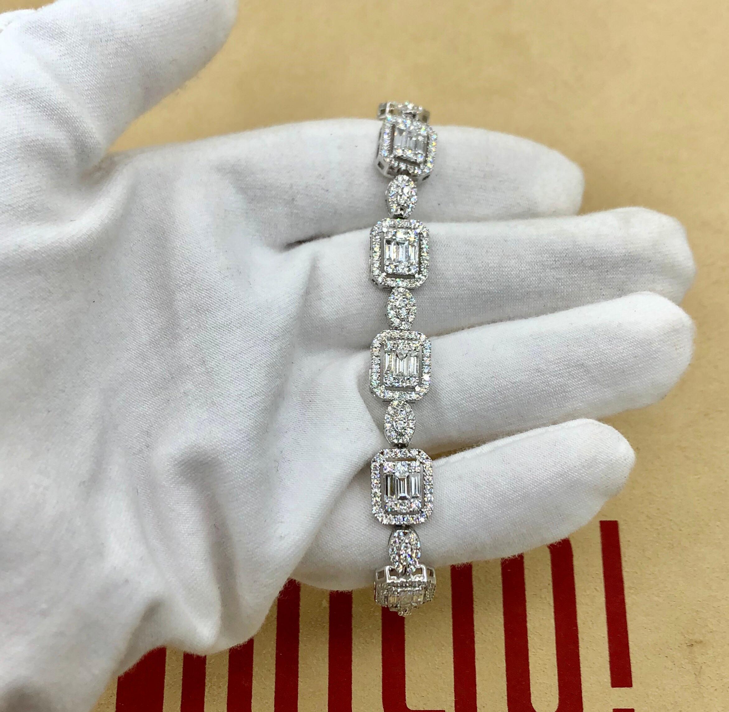 Emilio Jewelry 6.07 Carat Fancy Diamond Bracelet 5