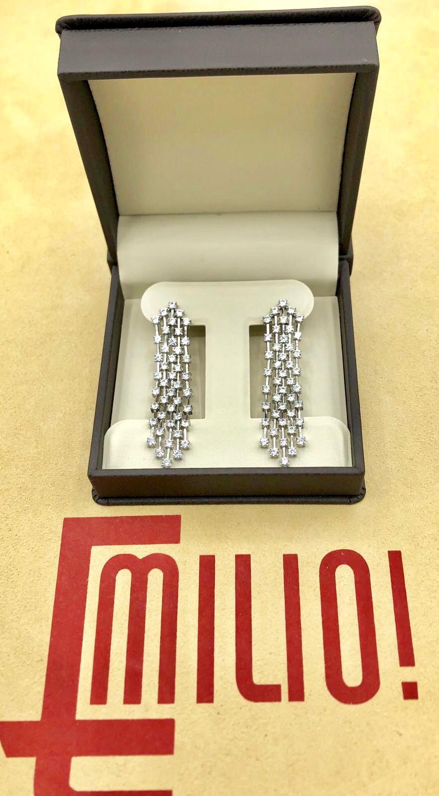 Emilio Jewelry 6,20 Karat Diamant-Ohrringe (Rundschliff) im Angebot