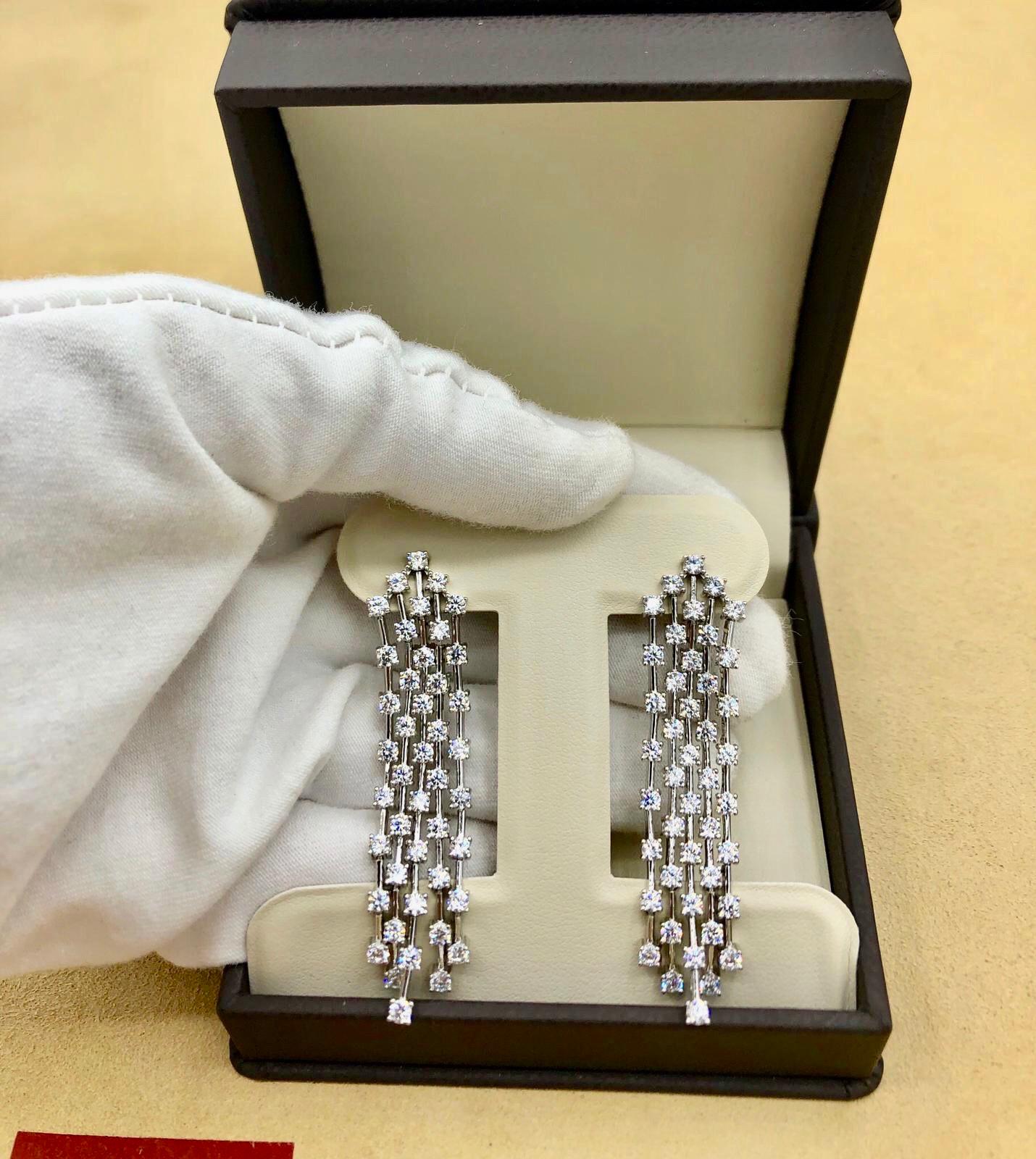 Emilio Jewelry 6.20 Carat Diamond Earrings In New Condition For Sale In New York, NY