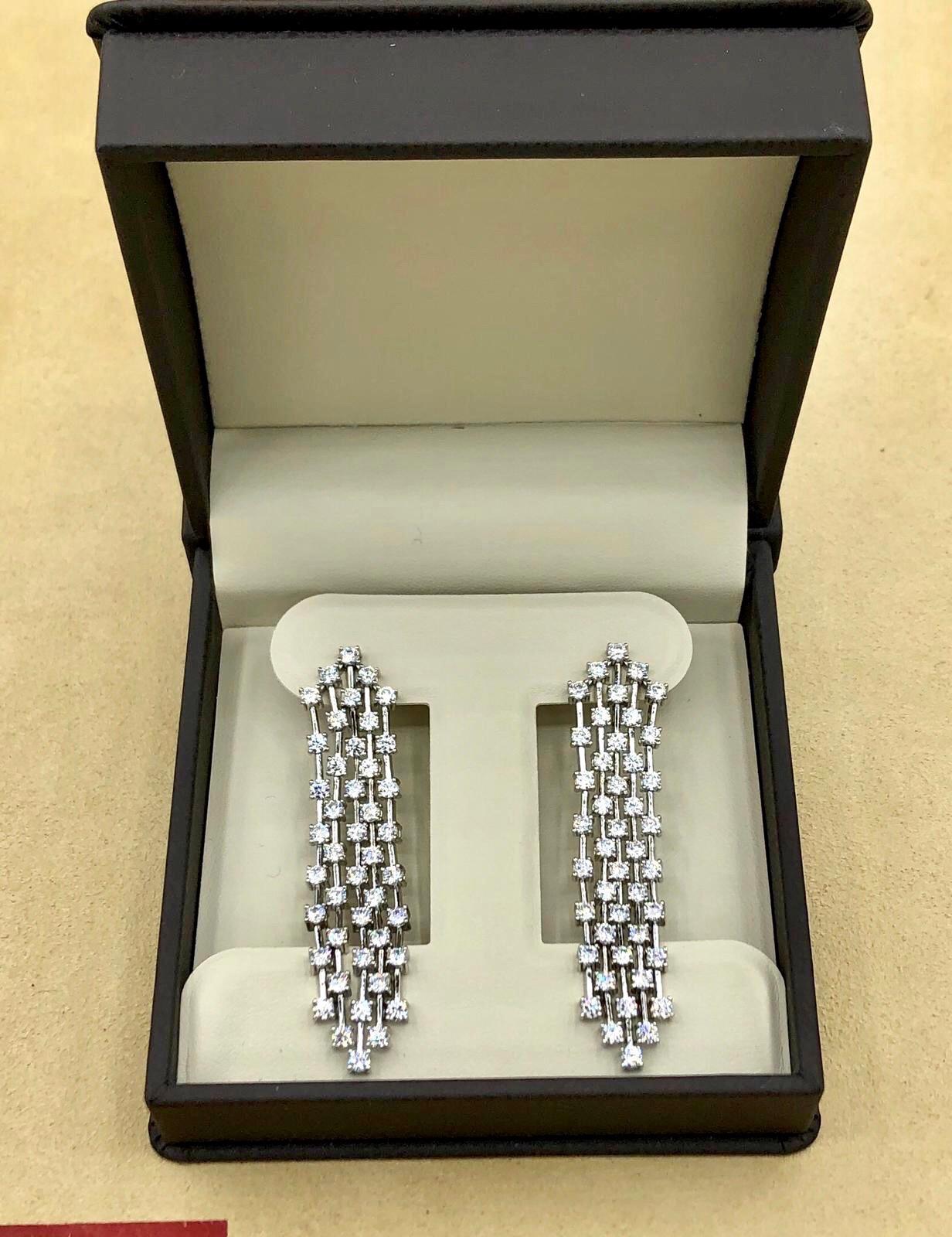 Emilio Jewelry 6.20 Carat Diamond Earrings For Sale 1