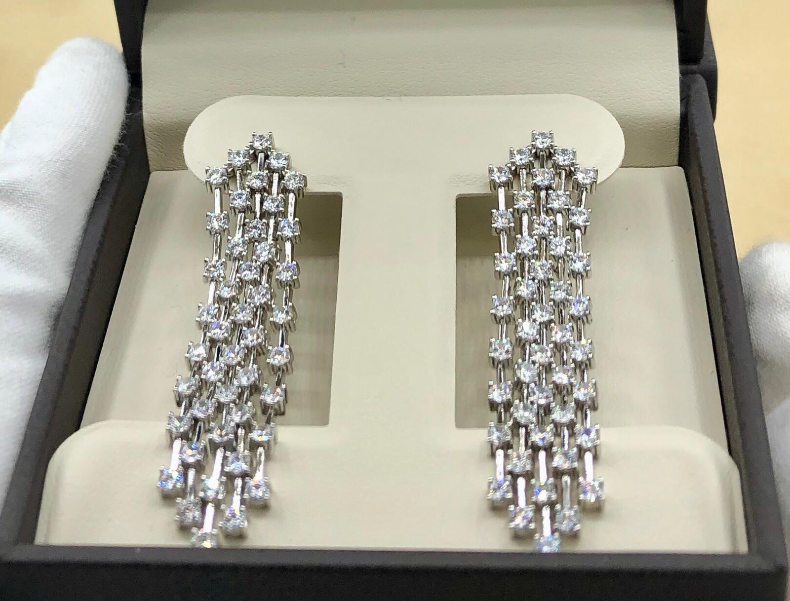 Emilio Jewelry 6.20 Carat Diamond Earrings For Sale 2