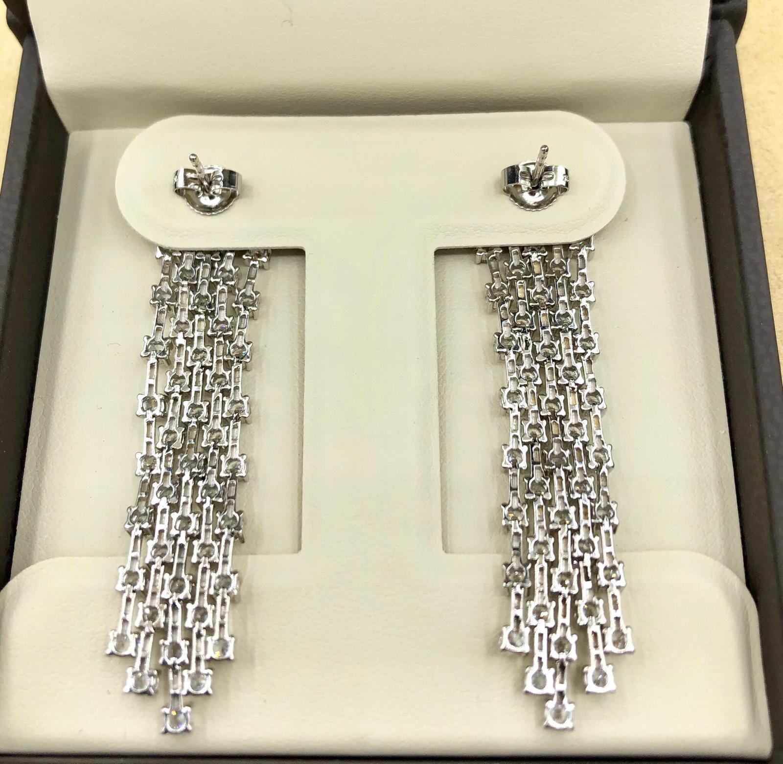 Emilio Jewelry 6.20 Carat Diamond Earrings For Sale 4