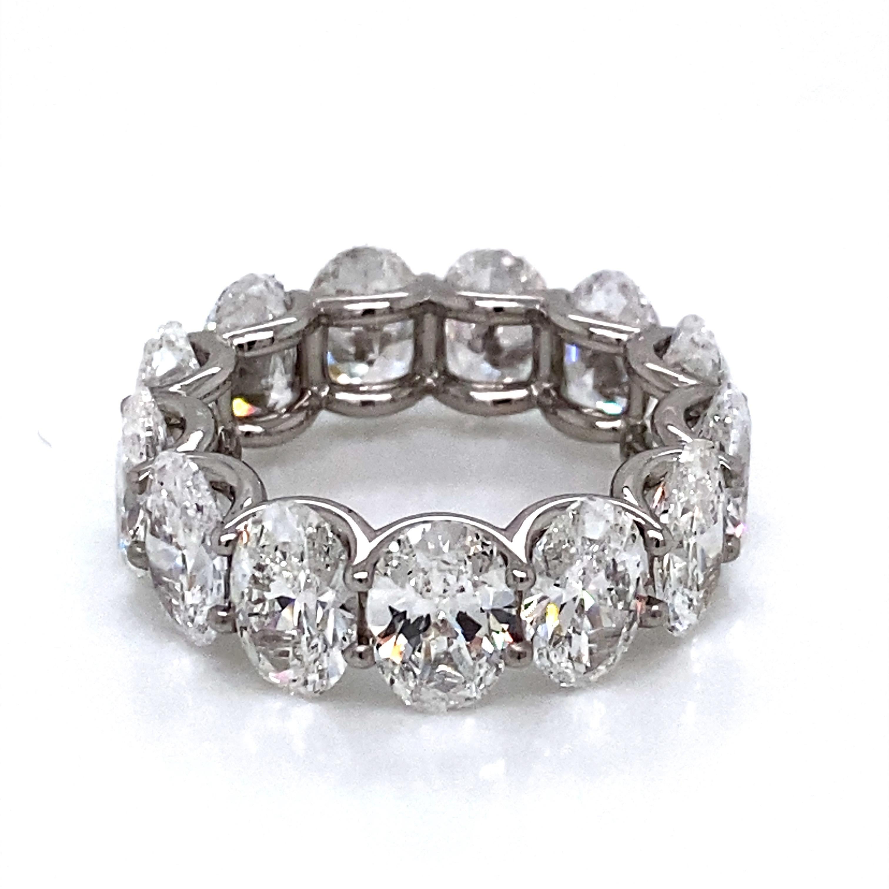 Emilio Jewelry .75 Karat jeder Diamant GIA zertifizierter ovaler Ewigkeitsring (Ovalschliff) im Angebot