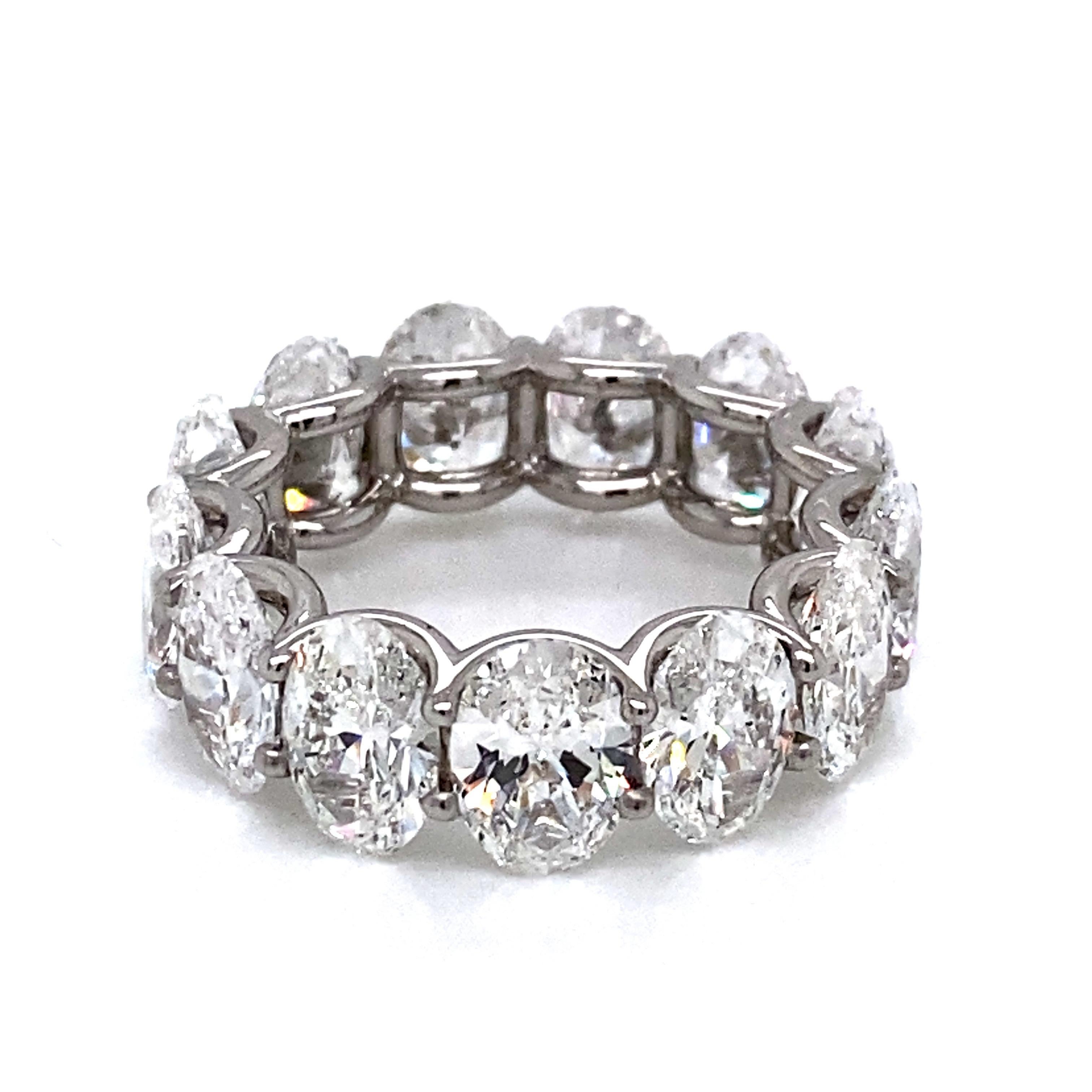Emilio Jewelry .75 Karat jeder Diamant GIA zertifizierter ovaler Ewigkeitsring im Zustand „Neu“ im Angebot in New York, NY