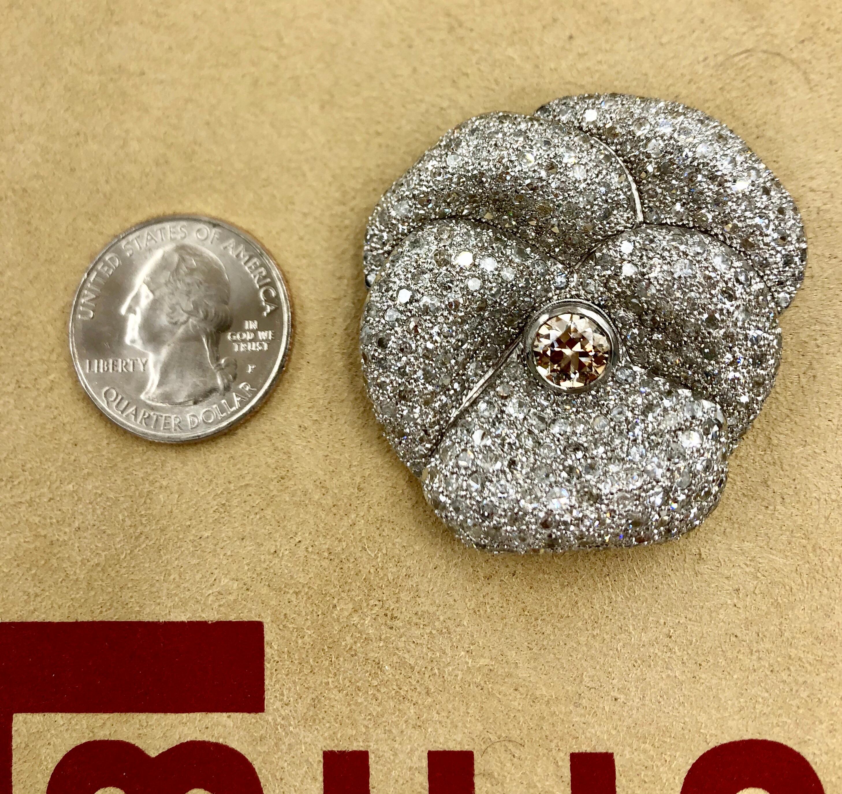 Emilio Jewelry 7.50 Carat Diamond Brooch 9