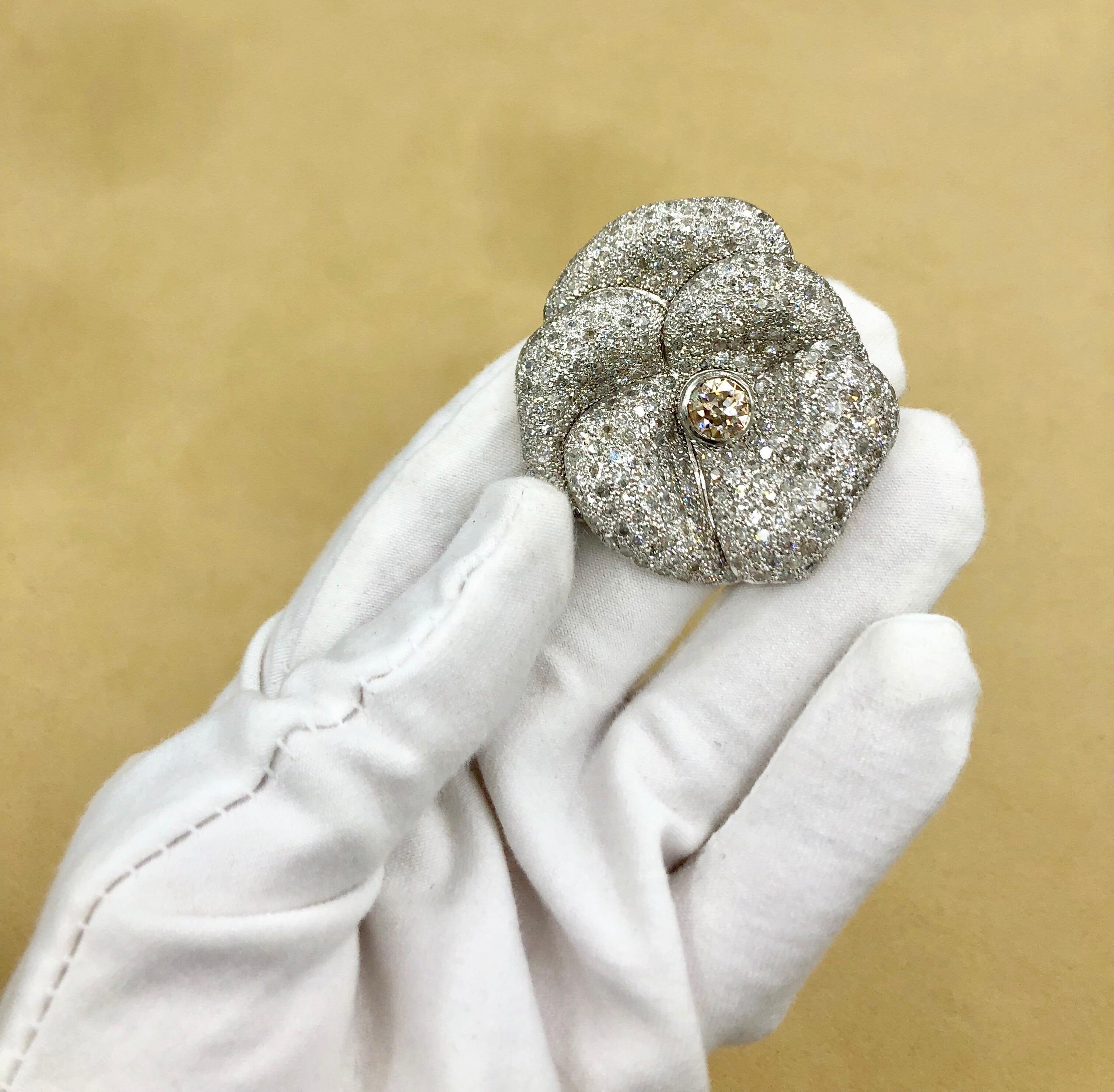 Emilio Jewelry 7.50 Carat Diamond Brooch 2