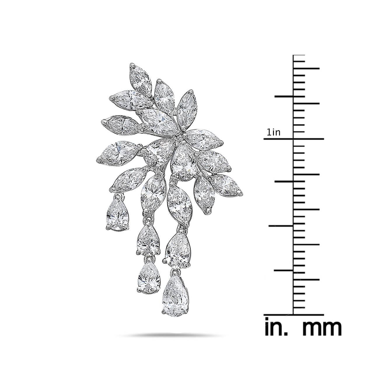 Emilio Jewelry 8,06 Karat Ausgefallener Clustered Diamant-Ohrring im Zustand „Neu“ im Angebot in New York, NY