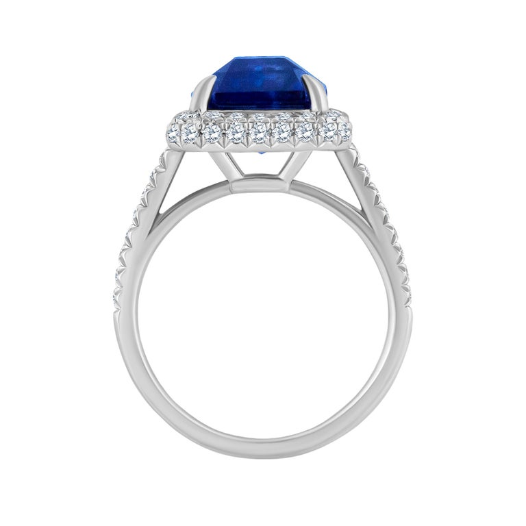 Emilio Jewelry 8.37 Carat Sapphire Diamond Ring at 1stDibs