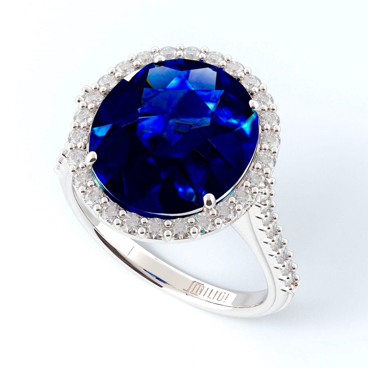 Emilio Jewelry 9.00 Carat Certified Ceylon Sapphire Diamond Ring 6