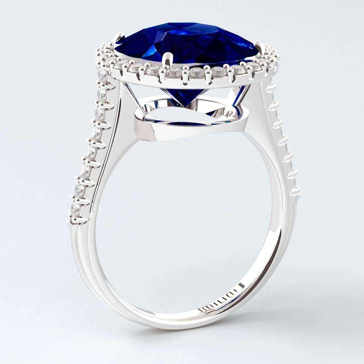 Emilio Jewelry 9.00 Carat Certified Ceylon Sapphire Diamond Ring 7