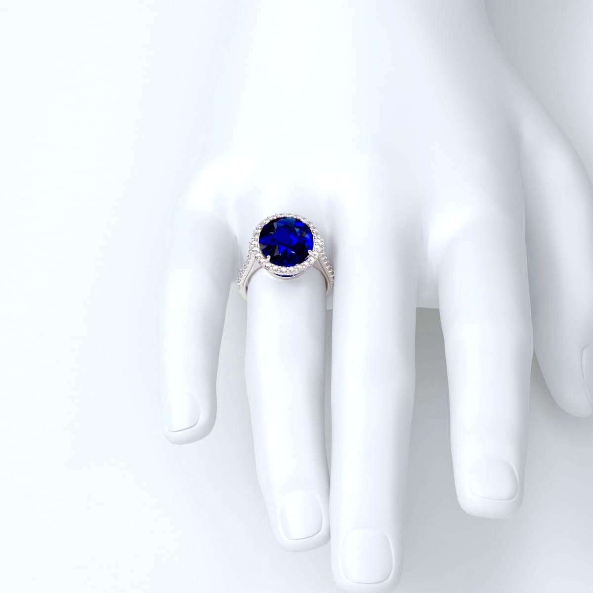 Approx total weight: 9.00cts
Center Stone: 8.05ct Oval Certified Ceylon Sri Lanka Sapphire with excellent cutting, color, and clarity. The stone is a rich ideal blue color and totally eye clean.
Diamond Color: E-F 
Diamond Clarity: Vs
Please include