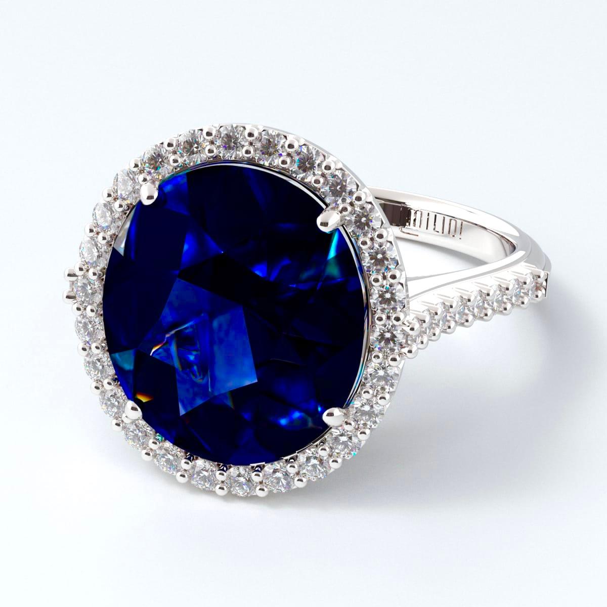 Emilio Jewelry 9.00 Carat Certified Ceylon Sapphire Diamond Ring 5