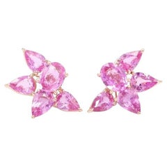 Emilio Jewelry, boucles d'oreilles en saphir rose 9,25 carats